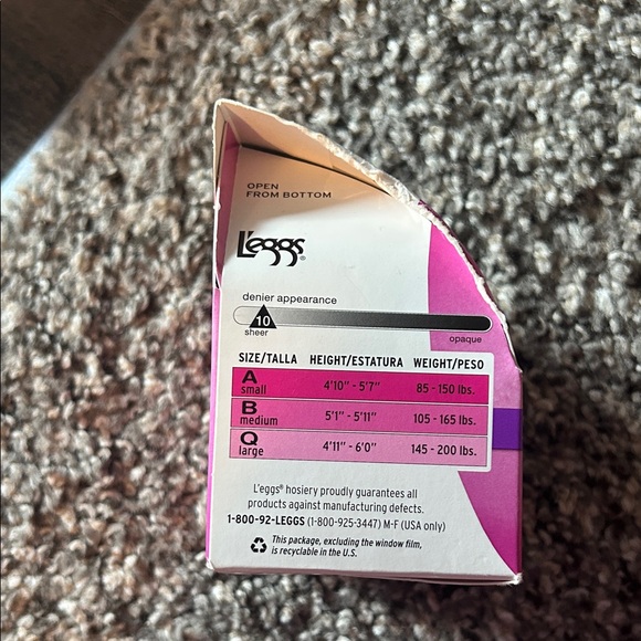 L'eggs Silken Mist Ultra Sheer Thigh High Leg Hosiery - jet black size A - Picture 5 of 5